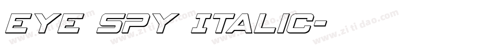 Eye Spy Italic字体转换